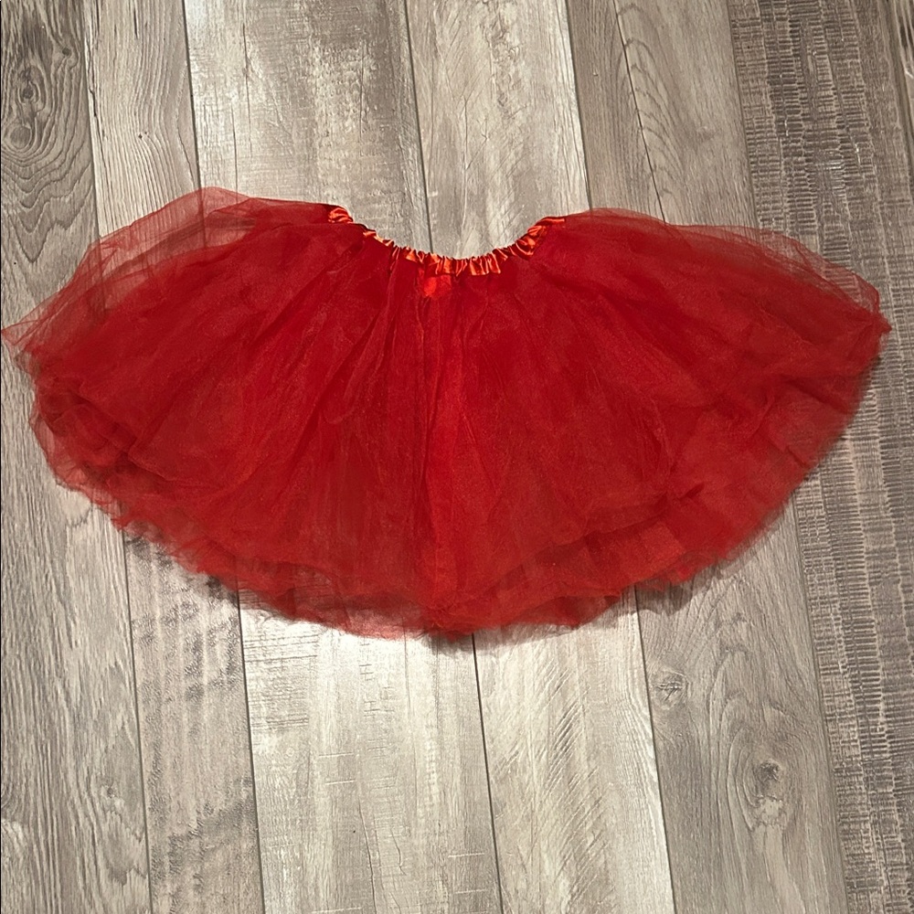 Red Tulle Kids Skirt